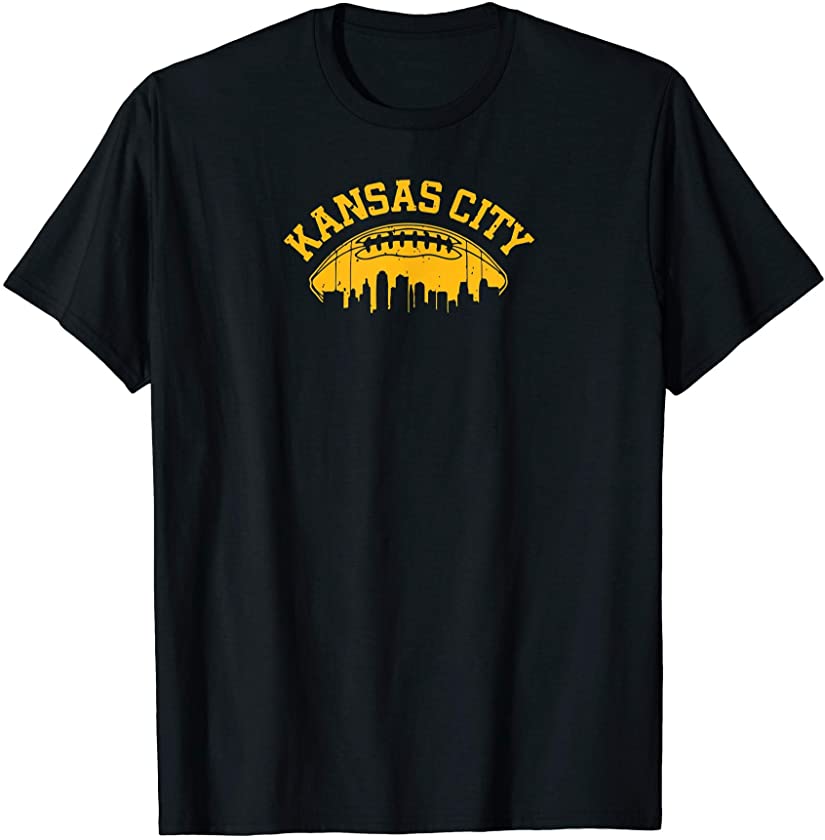 Vintage Kansas City-Football KC Skyline Missouri T-Shirt T-Shirt