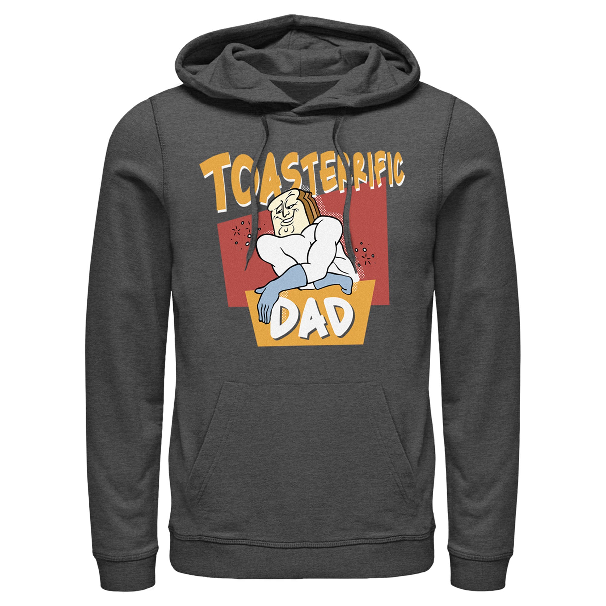 Men’S The Ren & Stimpy Show Powdered Toast Man Toasterrific Dad Pull Over Hoodie