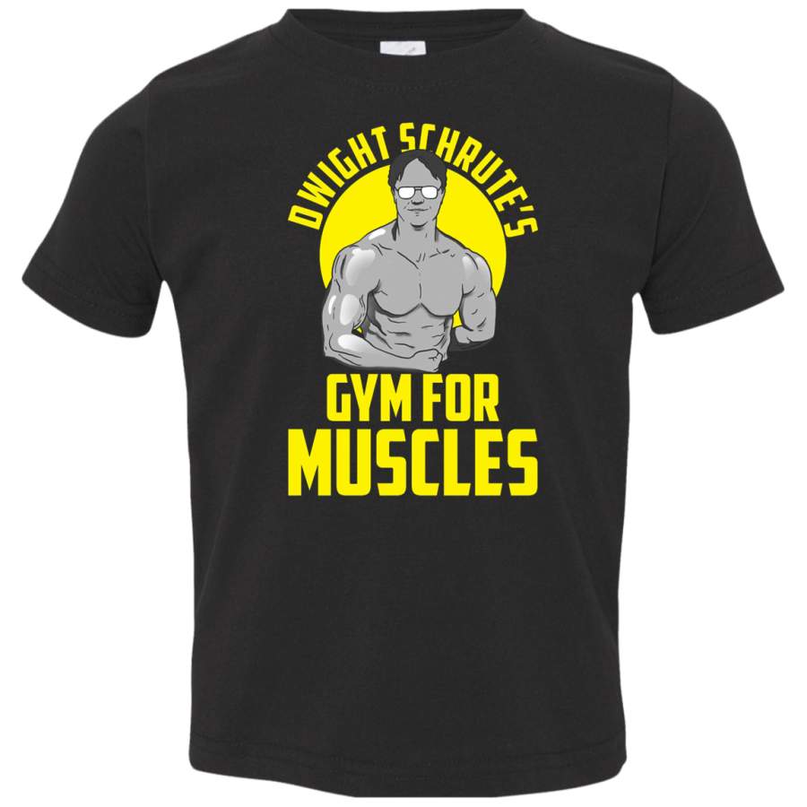 AGR Dwight Schrute gym muscles Toddler Jersey T-Shirt