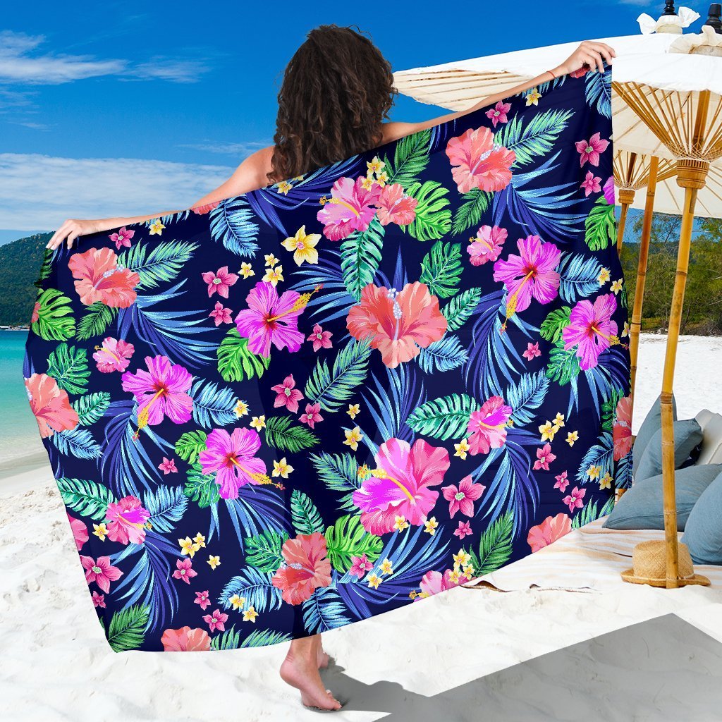 Hawaii Flower Hibiscus Neon Sarong Pareo Wrap Ha95897