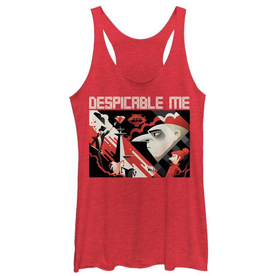 Despicable Me 3 Women’s Modern Gru Scene  Racerback Tank