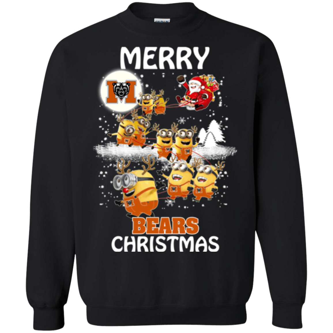 Nice Shirt Mercer Bears Minion Ugly Christmas Sweaters Santa Claus With Sleigh Hoodies Sweatshirts