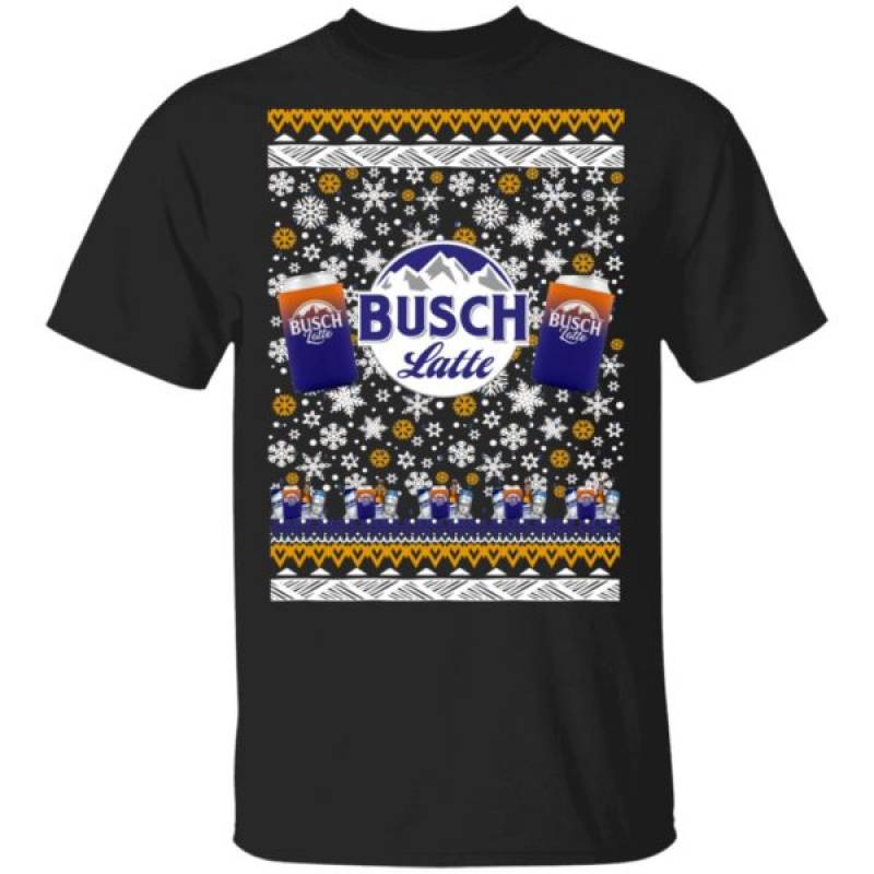 Busch Latte Beer Ugly Christmas Sweater Hoodie Ls