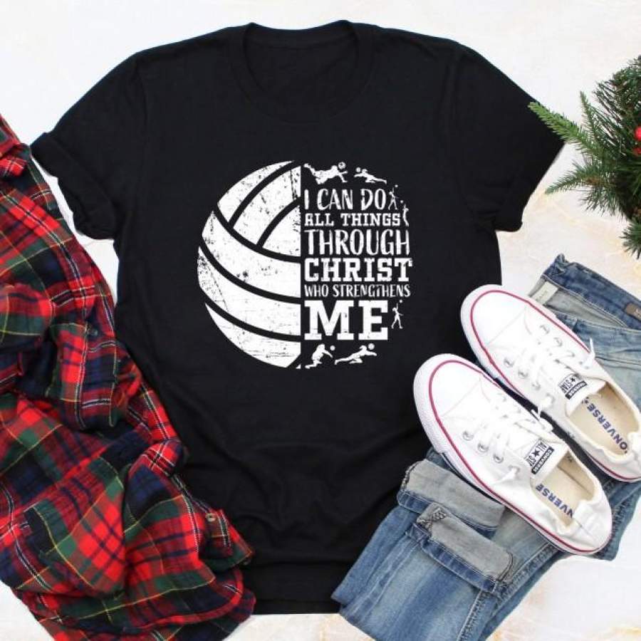 I can do all things gifts teen girls youth teens volleyball t-shirt, volleyball gifts, volleyball gift ideas, volleyball shirts, get well gifts for women, hristmas gift for teenage girl, gifts for her – GST