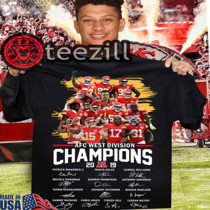 Kansas City AFC West Division Champions 2019 Signature Shirt