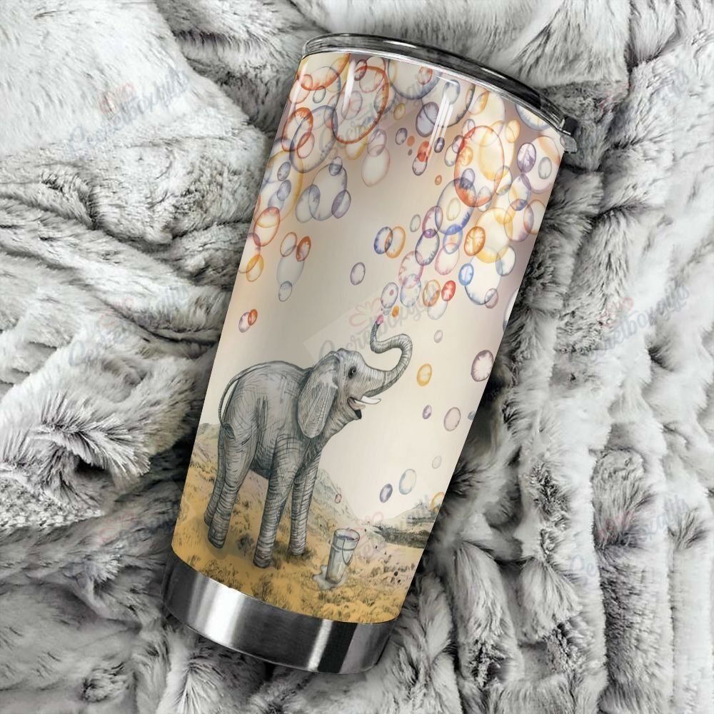 Personalized Elephant Funny Gs-Cl-Ml1903 Stainless Steel Tumbler Customize Name, Text, Number