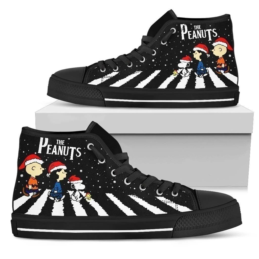 Snoopy The Peanuts Christmas Abbey Road High Top Sneakers High Top Shoes Va95 Fashion24Hs