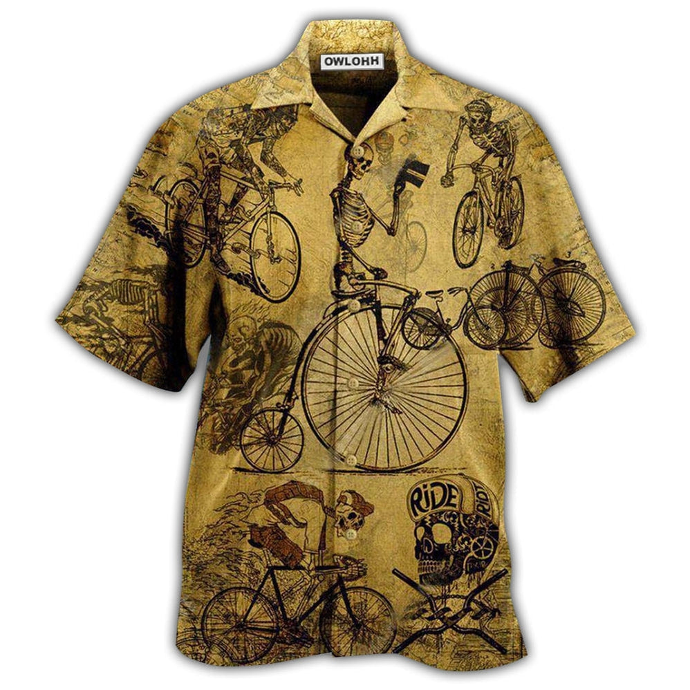 Bike Skull Born To Ride Live Vintage Hawaii Shirt Ha58397