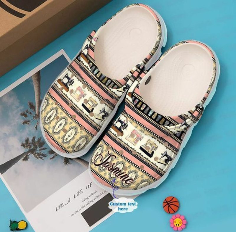 Sewing Patterns Custom Name Icon 102 Gift For Lover Rubber clog Shoes Comfy Footwear