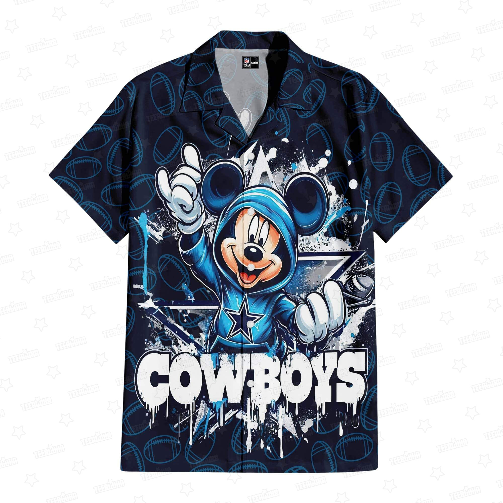 Dallas Cowboys Mickey’s Gridiron Adventure Hawaiian Shirt