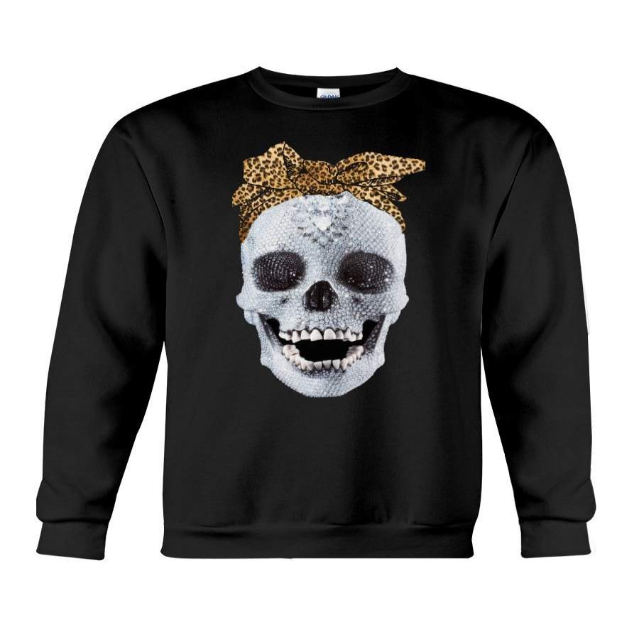 Diamond Skull Leopard Bandana Cool Sweatshirt