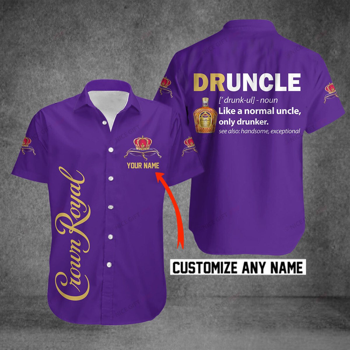 Crown Royal Druncle Custom Name Hawaiian Shirt 3Hs-E2B3