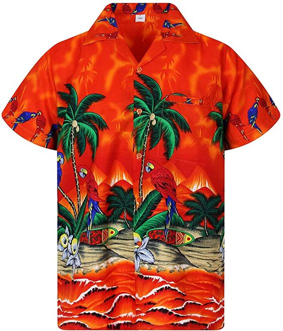 Parrot And Coconut Tree Hawaii Shirt Ha2579