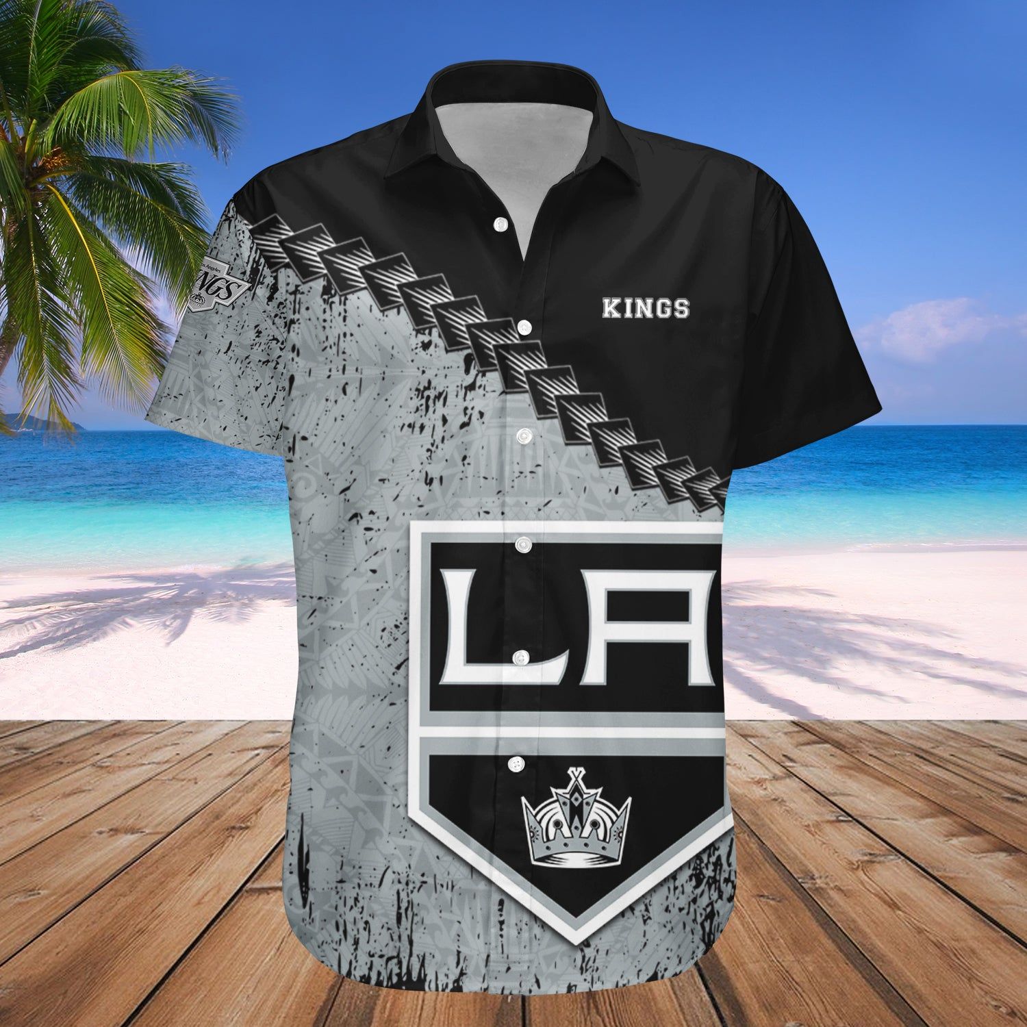 Los Angeles Kings Hawaii Shirt Grunge Polynesian Tattoo – Nhl