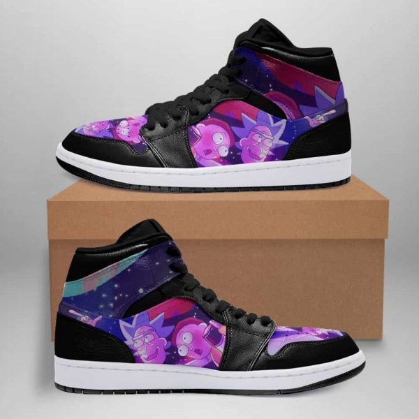 Purple Rick And Morty 1S Shoes Air Jordans 1 High Top Sneakers For Men Women Ht