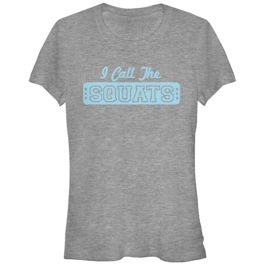 CHIN UP Junior’s Call the Squats  T Shirt Athletic Heather