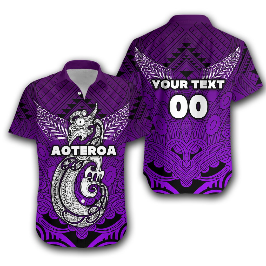 (Custom Personalised) Maori Aotearoa Manania Hawaiian Shirt Simple Sport Style – Purple Lt16