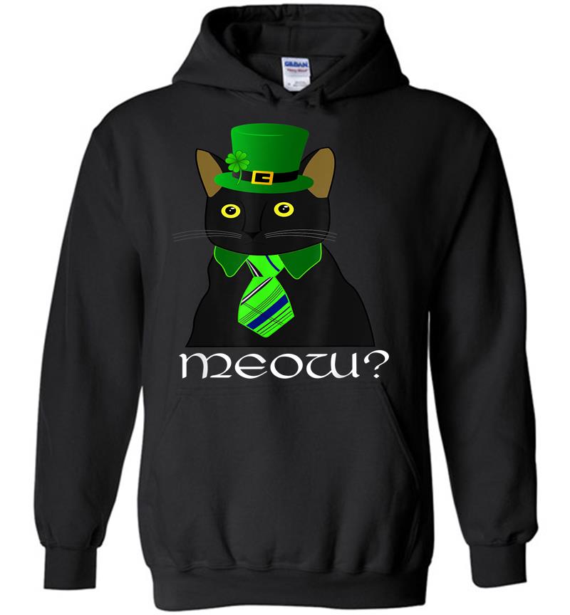 Black Business Cat Kitten St. Patricks Leprechaun Hoodies