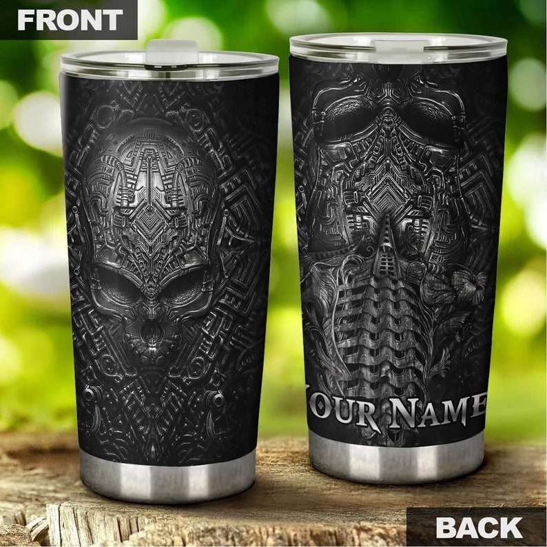 Skull Soldier Personalized Tumbler-Skull Tumbler-Fancy Skull Birthday Gift Christmas Gift For Her For Him