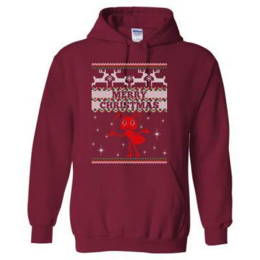 AGR Merry Christmas Ant Ugly Sweater – Heavy Blend™ Hooded Sweatshirt