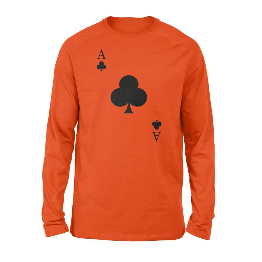 Ace Of Clubs Costume – Funny Halloween Gift Long Sleeve T-Shirt