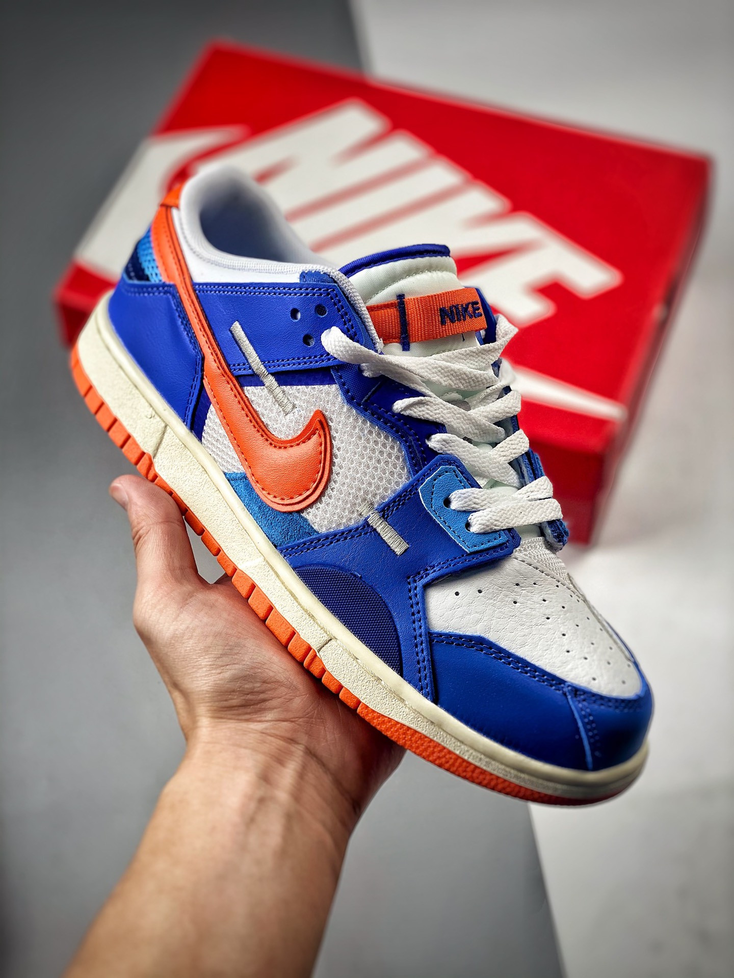 Nike Dunk Low Scrap Knicks WhiteBlue-Orange DM0128-100 5339252