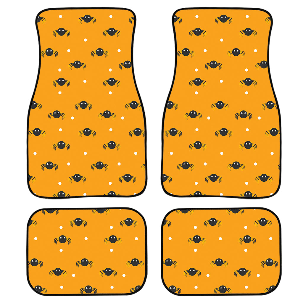 Halloween Spider Pattern Print Front And Back Car Floor Mats, Front Car Mat