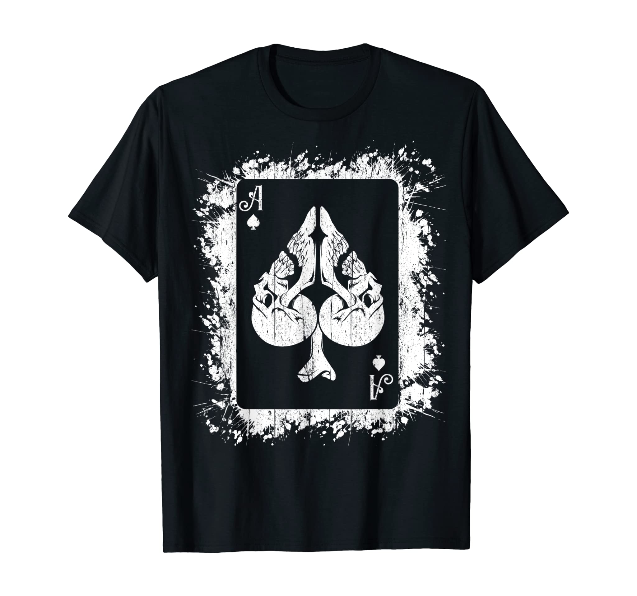 Ace of Spade Poker Gothic Halloween Deck of Cards Gambler T-Shirt