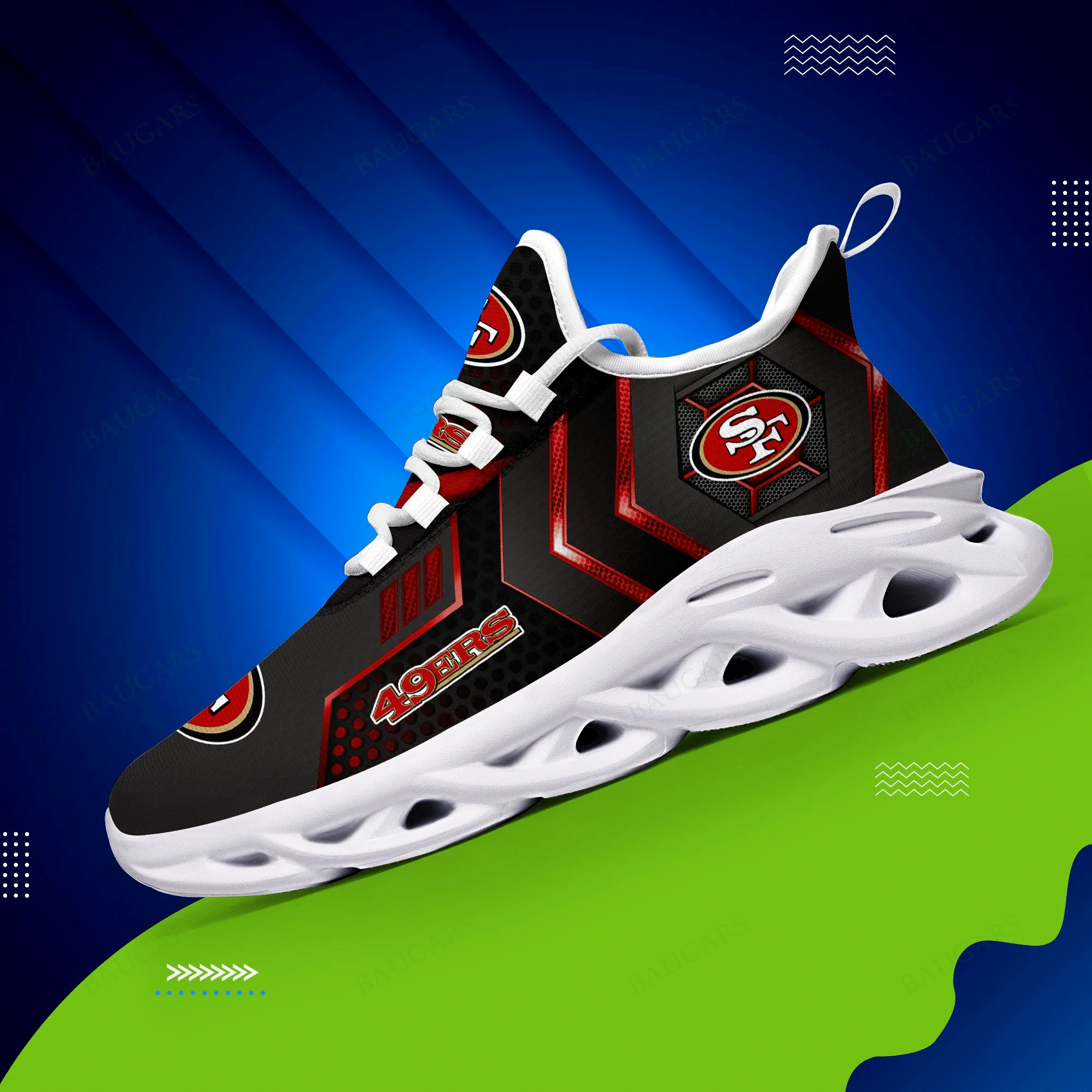 San Francisco 49Ers Yezy Running Sneakers Art 424