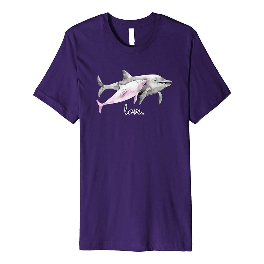 DTAOrder DTA Cute Mother and Baby Dolphin T-Shirt Girl’s Love Tee Shirt