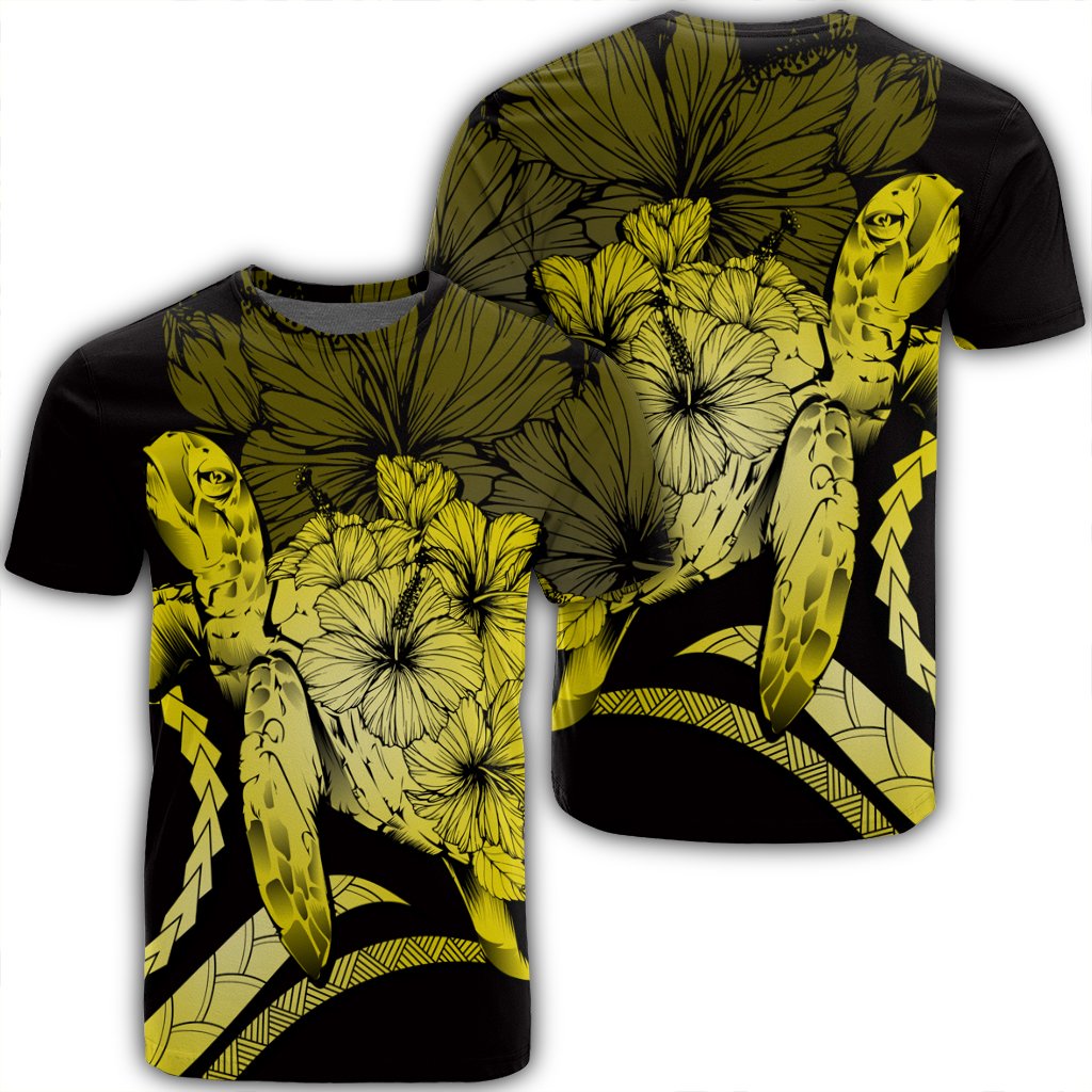 Hawaii Turtle Hibiscus Polynesian Vintage Yellow Ah Ha63270