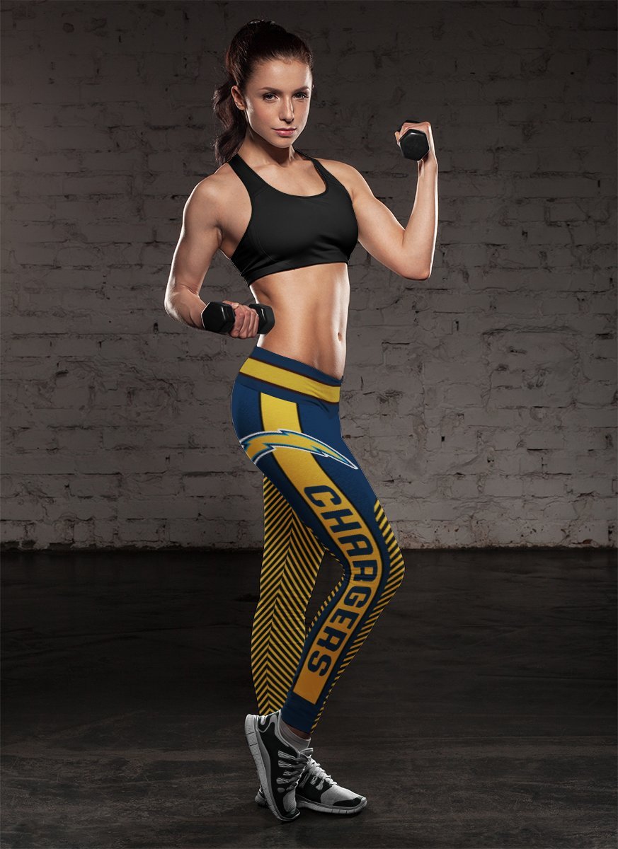 Colorful Gorgeous Fitting Fabulous Los Angeles Chargers Leggings