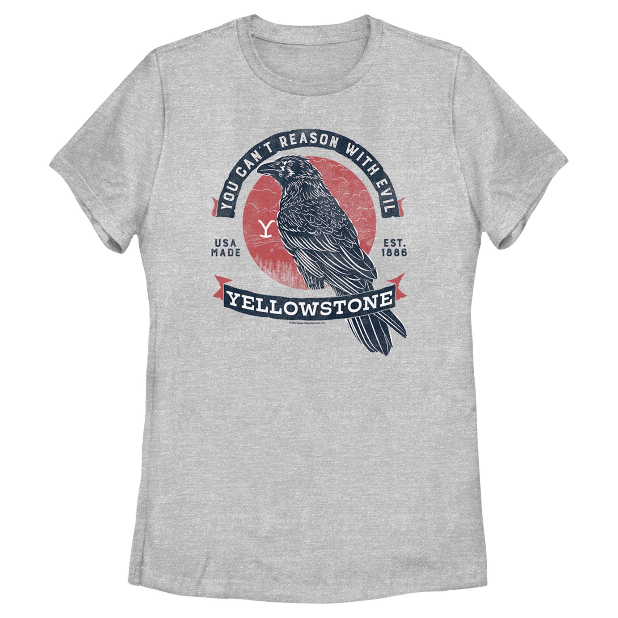 Women’S Yellowstone Crow Yow Can’T Reason With Evil T-Shirt