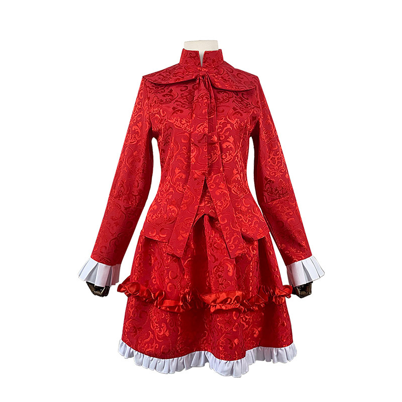 Anime SHADOW HOUSE Cosplay Costume Kate Emilico Women Lolita Uniform Halloween Party Red Top Skirt Tie Maid Clothing Suit alx