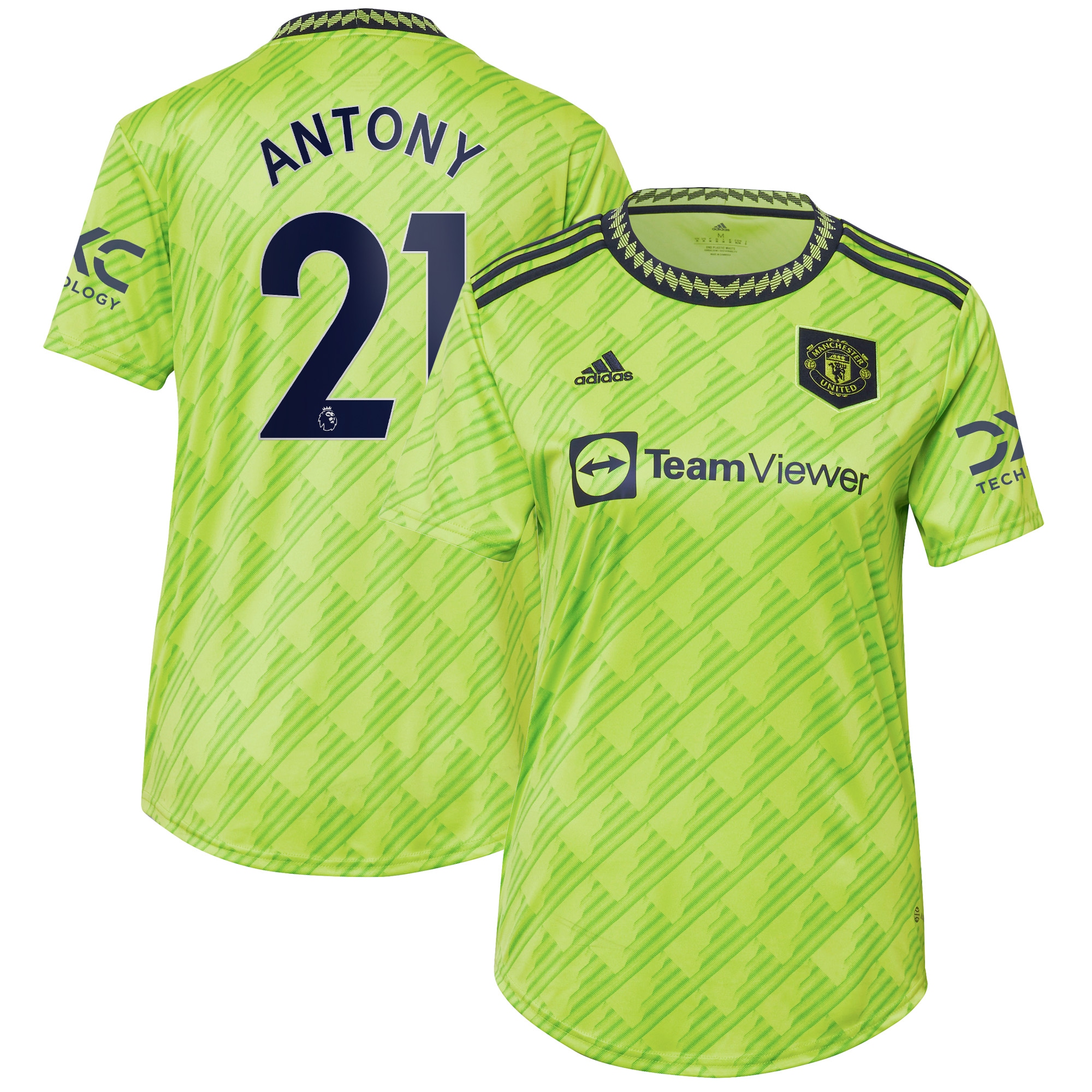 Antony Manchester United Women's 2022/23 Third Replica Player Jersey – Neon Green