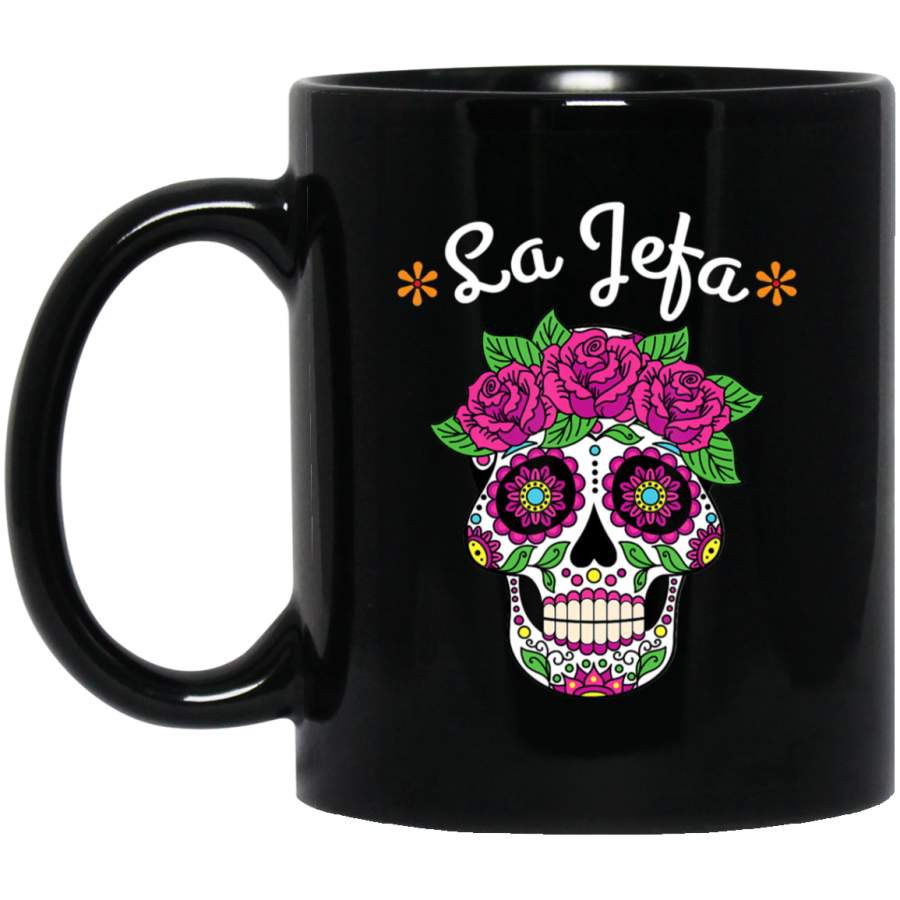 Yo Soy La Jefa Dia De Los Muertos Day Of The Dead For Women Coffee Mug