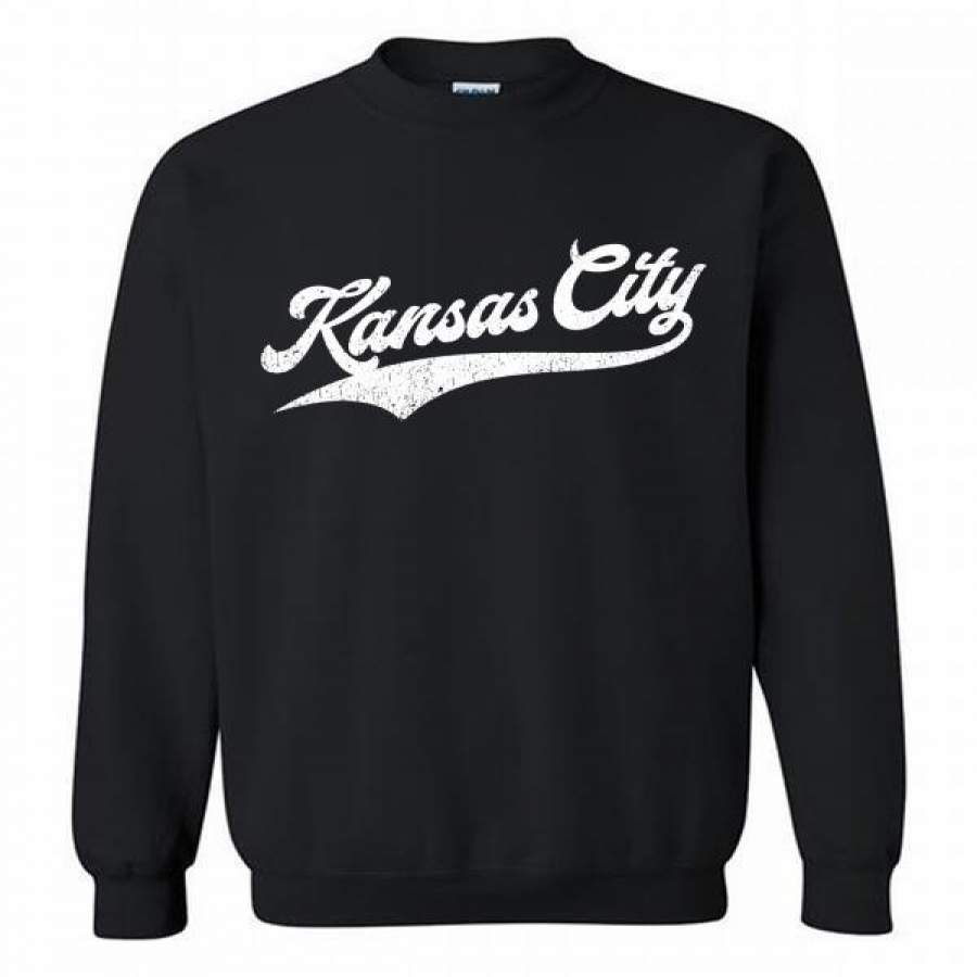 Kansas City Baseball  KC Pride Royal Blue Vintage Crewneck Sweatshirt