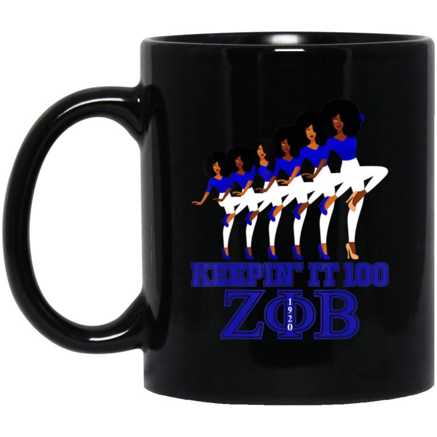 Zeta-Phi-Beta 1920-2020 100 Years Proud Sorority HBCU Greek Black Mug