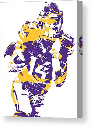 Stefon Diggs Minnesota Vikings Pixel Art 2 Joe Hamilton Canvas Print