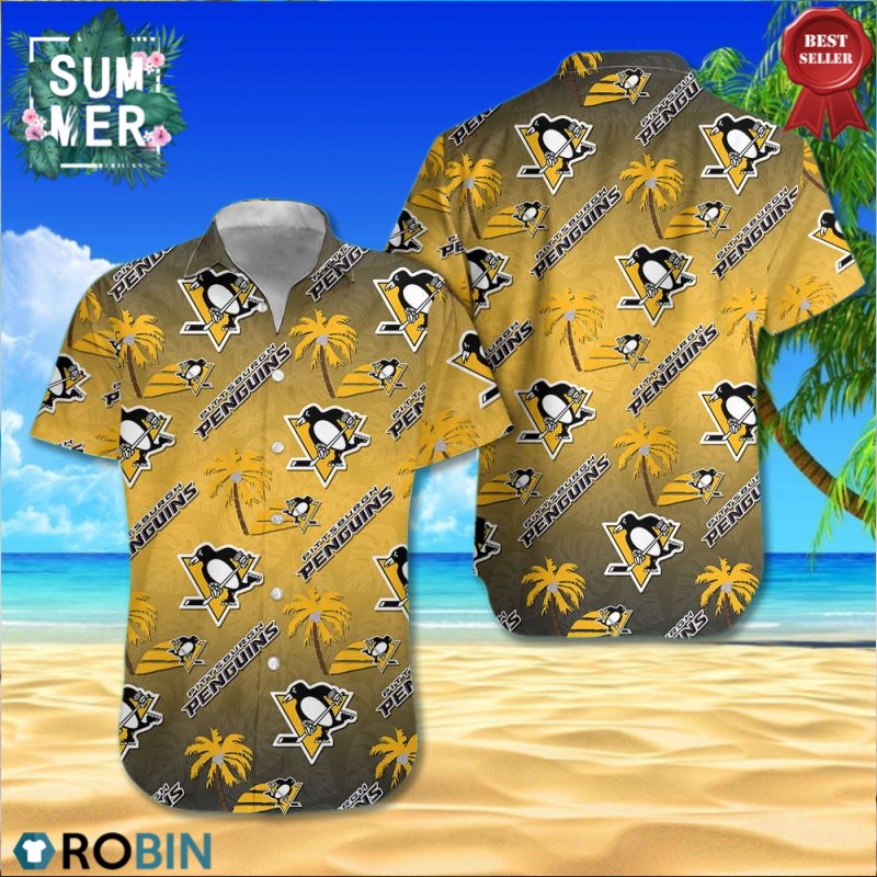 Pittsburgh Penguins Team 3D Print Hawaiian Shirt