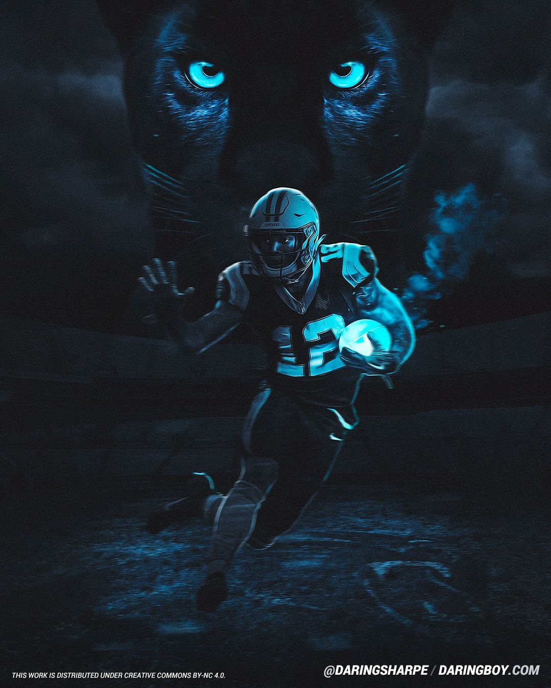 Carolina Panthers Dj Moore #12 Poster For Fans poster canvas