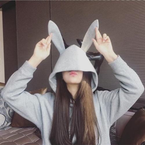 Women’ s 2022 Special Offer Cute Rabbit Girl Hoodie Casual Cute Long-Sleeved Sweatshirt Sweater With Ears M-XXl Tops For Women alx