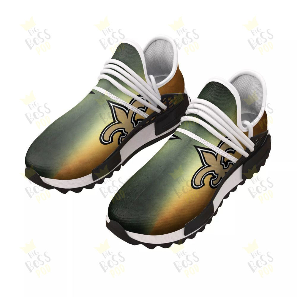 New Orleans Saints Colors Mix Grunge Logo Team Gift For Saints Fans Sport Running Sneakers Shoes