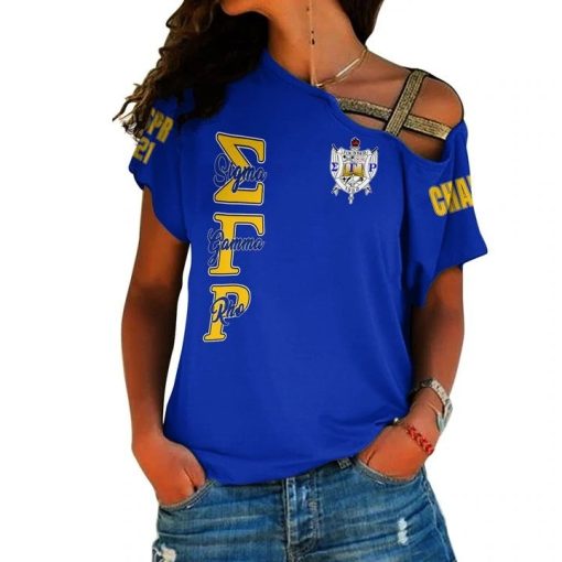 Sigma Gamma Rho (Blue) One Shoulder Shirt