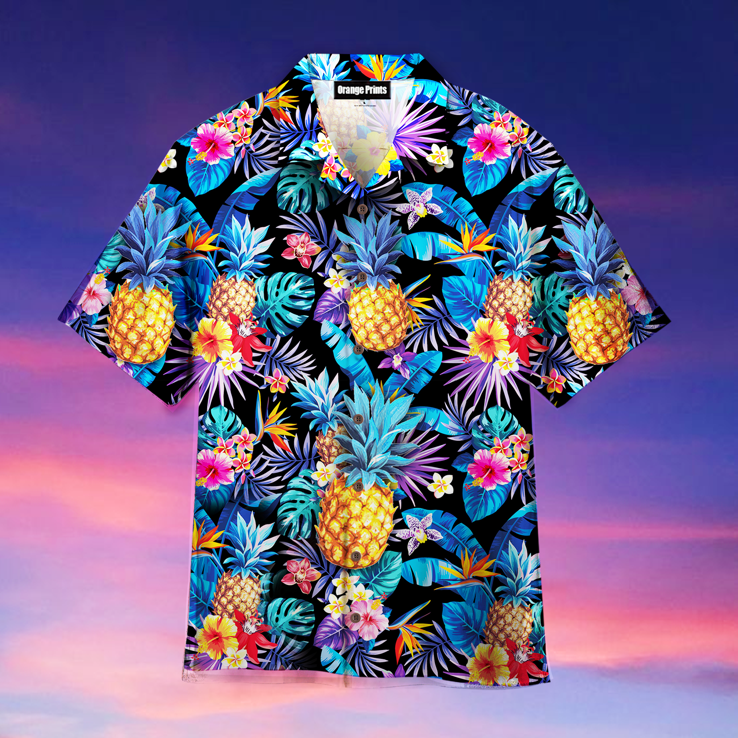 King Kameha Pineapple Hibiscus Flower Hawaii Shirt For Men Women Adult Ha95312