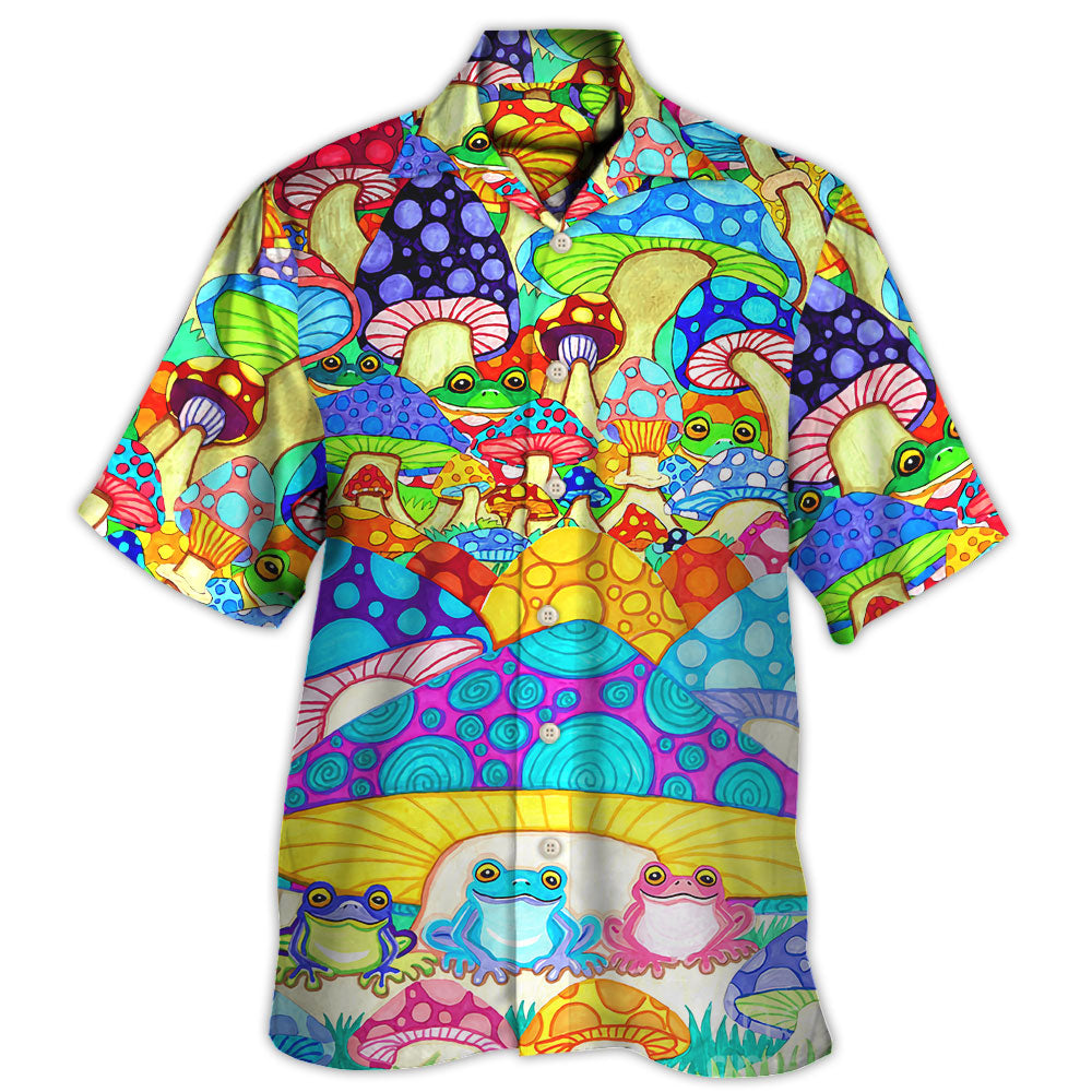 Hippie Frog Mushroom Colorful Art Peace Hawaii Shirt Ha6214