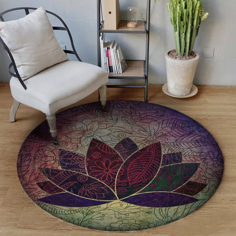 Yoga Meditation Round Rug