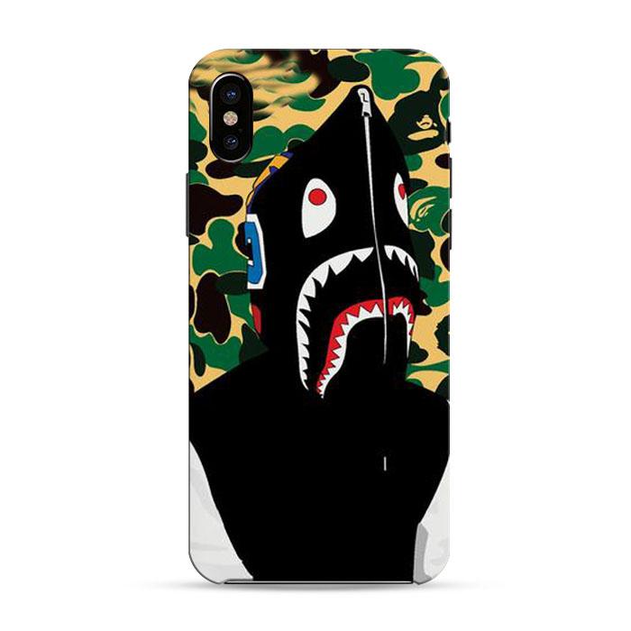 Bape Shark Hoodie Iphone X 3D Case | Black