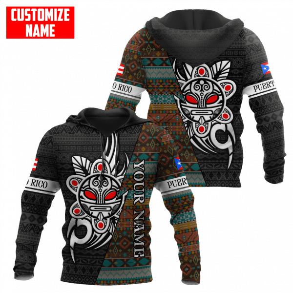 Customize Name Puerto Rico 3D All Over Printed Unisex Shirts