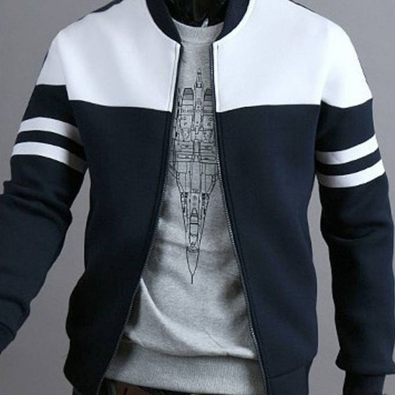 Fashion Zipper Patchwork Long Sleeve jackets